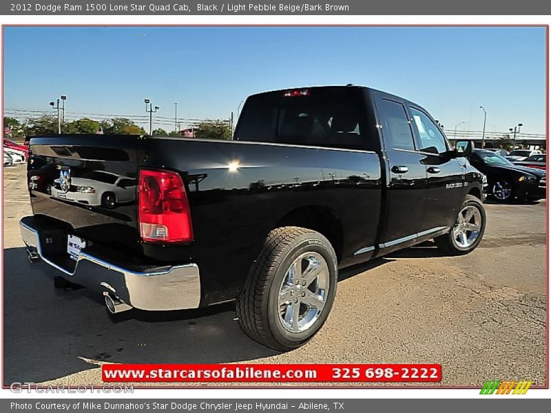 Black / Light Pebble Beige/Bark Brown 2012 Dodge Ram 1500 Lone Star Quad Cab