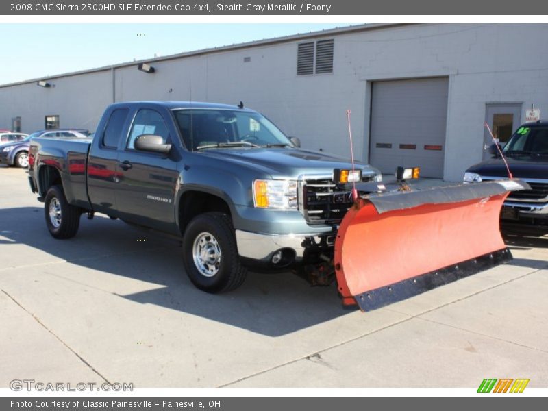 Stealth Gray Metallic / Ebony 2008 GMC Sierra 2500HD SLE Extended Cab 4x4