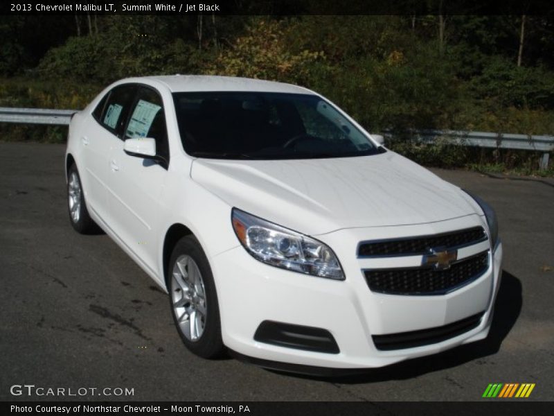 Summit White / Jet Black 2013 Chevrolet Malibu LT