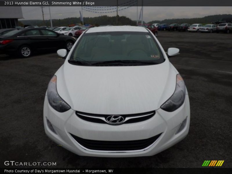Shimmering White / Beige 2013 Hyundai Elantra GLS