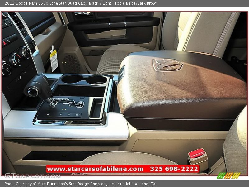 Black / Light Pebble Beige/Bark Brown 2012 Dodge Ram 1500 Lone Star Quad Cab