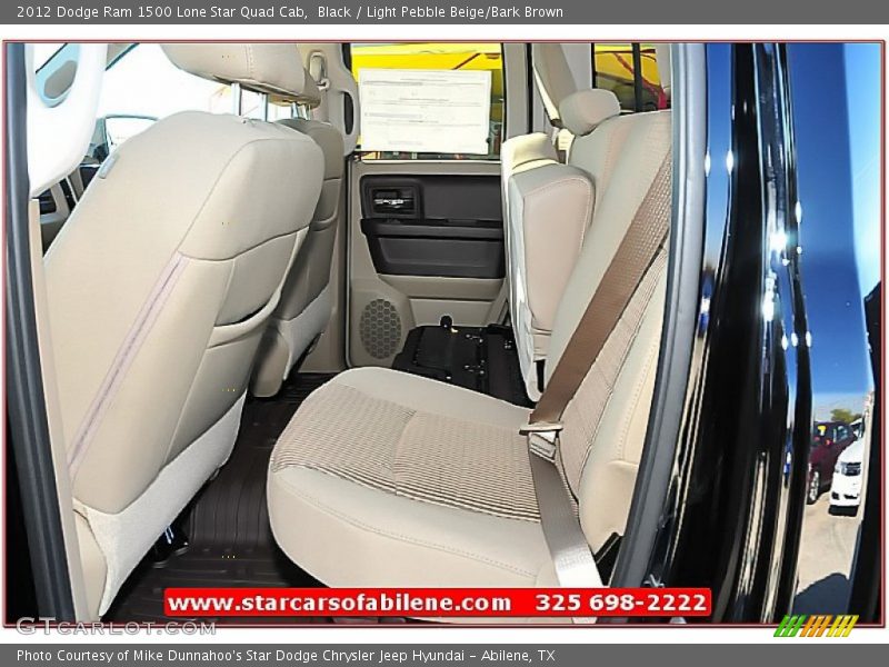 Black / Light Pebble Beige/Bark Brown 2012 Dodge Ram 1500 Lone Star Quad Cab