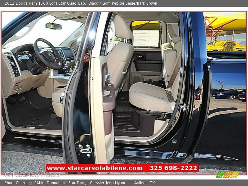 Black / Light Pebble Beige/Bark Brown 2012 Dodge Ram 1500 Lone Star Quad Cab