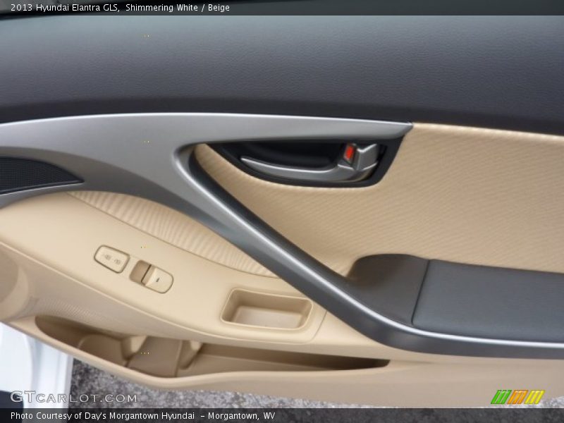 Shimmering White / Beige 2013 Hyundai Elantra GLS