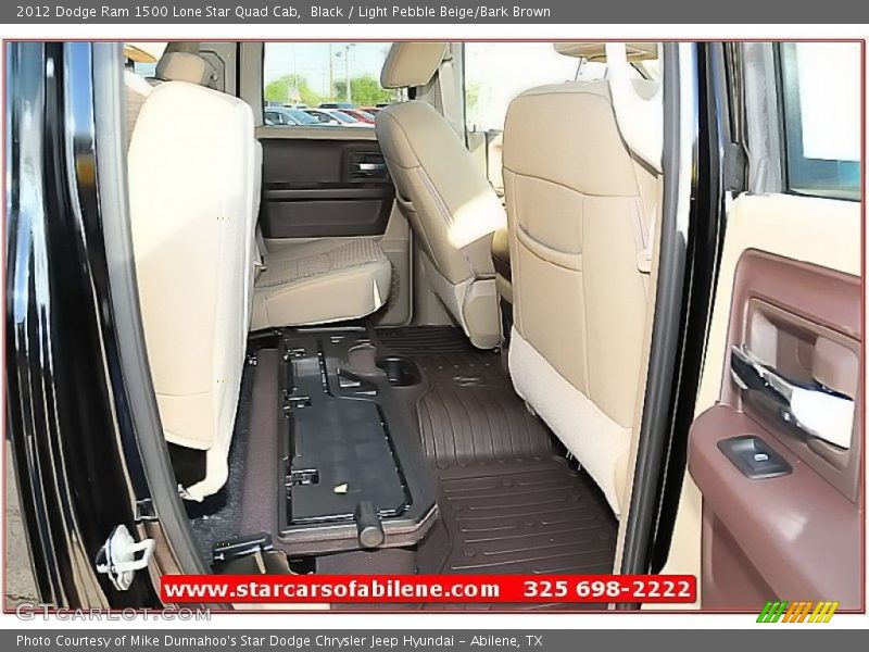 Black / Light Pebble Beige/Bark Brown 2012 Dodge Ram 1500 Lone Star Quad Cab