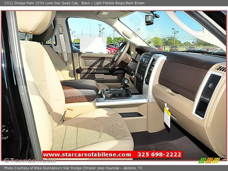 Black / Light Pebble Beige/Bark Brown 2012 Dodge Ram 1500 Lone Star Quad Cab