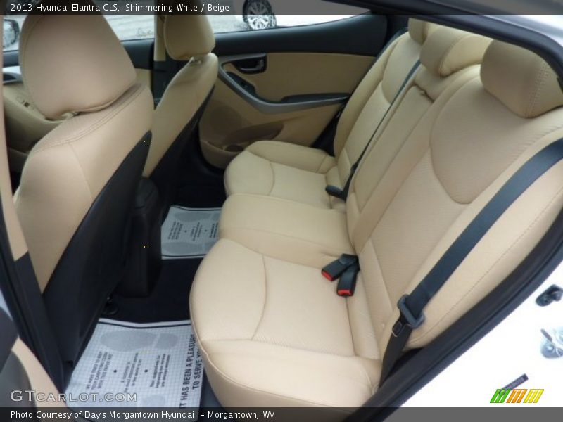 Shimmering White / Beige 2013 Hyundai Elantra GLS