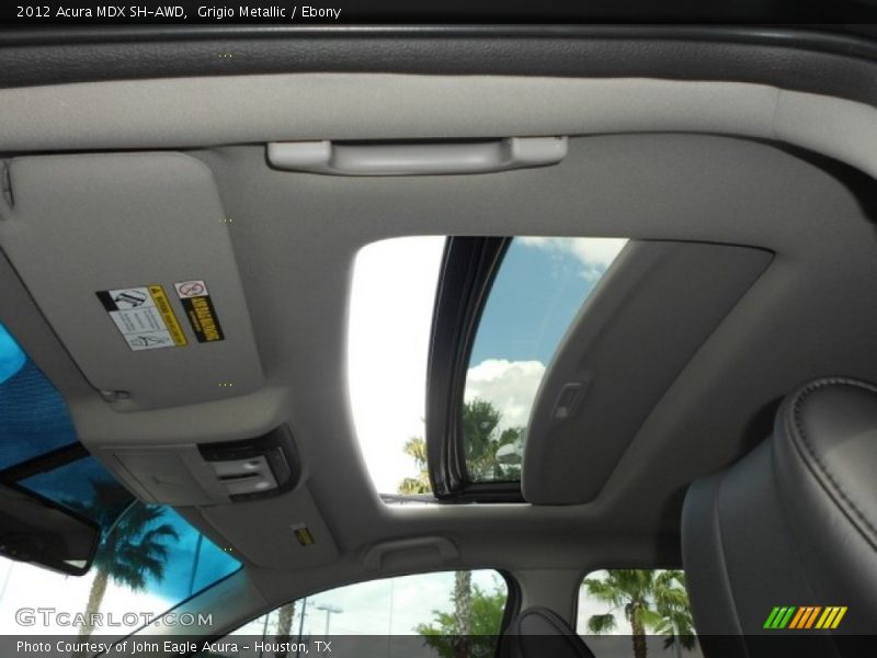 Grigio Metallic / Ebony 2012 Acura MDX SH-AWD