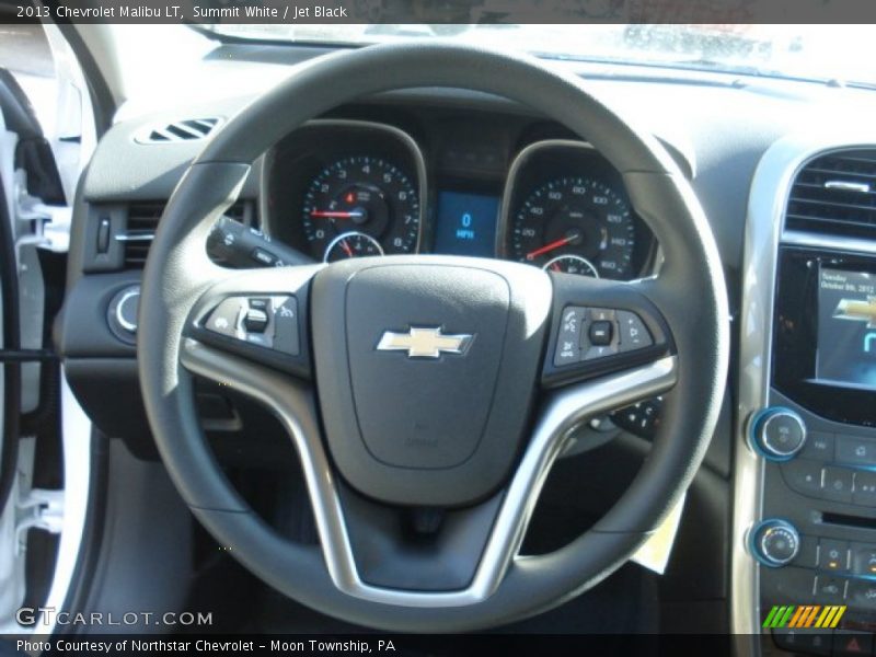 Summit White / Jet Black 2013 Chevrolet Malibu LT
