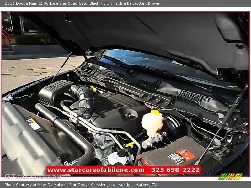 Black / Light Pebble Beige/Bark Brown 2012 Dodge Ram 1500 Lone Star Quad Cab