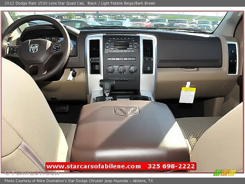 Black / Light Pebble Beige/Bark Brown 2012 Dodge Ram 1500 Lone Star Quad Cab
