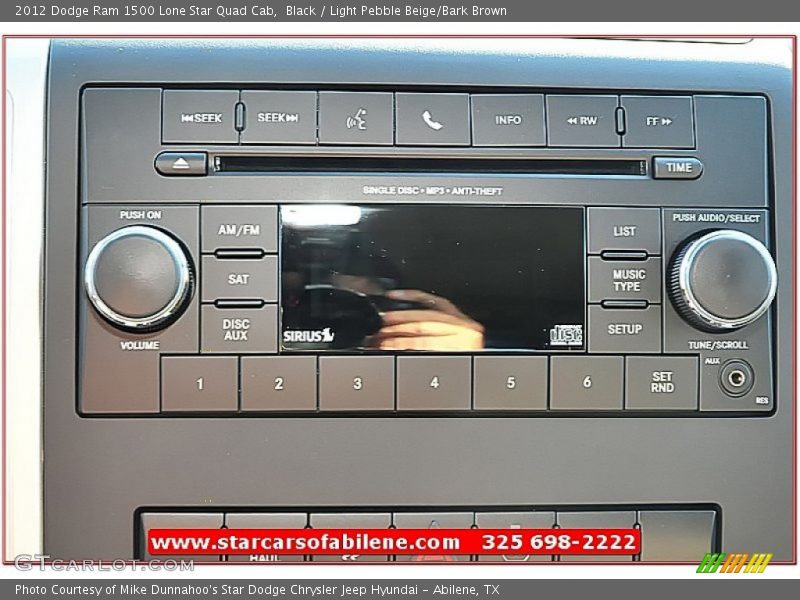 Black / Light Pebble Beige/Bark Brown 2012 Dodge Ram 1500 Lone Star Quad Cab