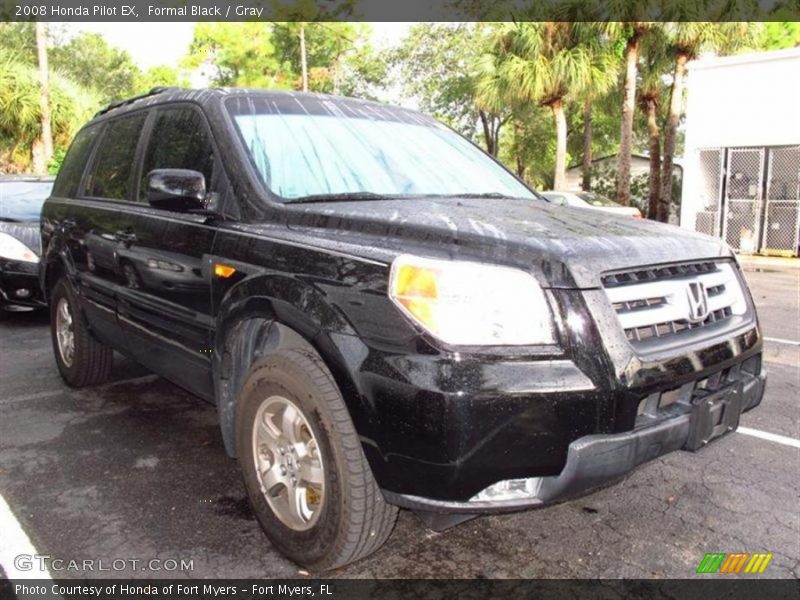 Formal Black / Gray 2008 Honda Pilot EX