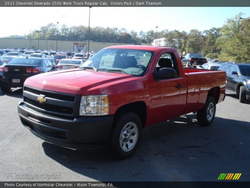 Victory Red / Dark Titanium 2013 Chevrolet Silverado 1500 Work Truck Regular Cab