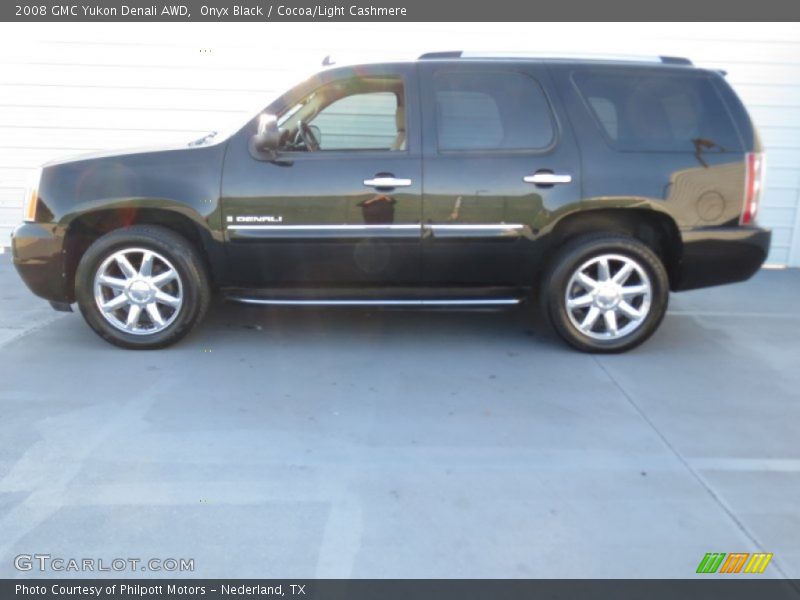 Onyx Black / Cocoa/Light Cashmere 2008 GMC Yukon Denali AWD