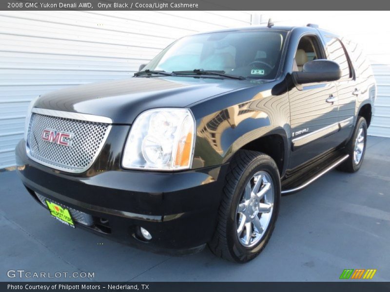 Onyx Black / Cocoa/Light Cashmere 2008 GMC Yukon Denali AWD