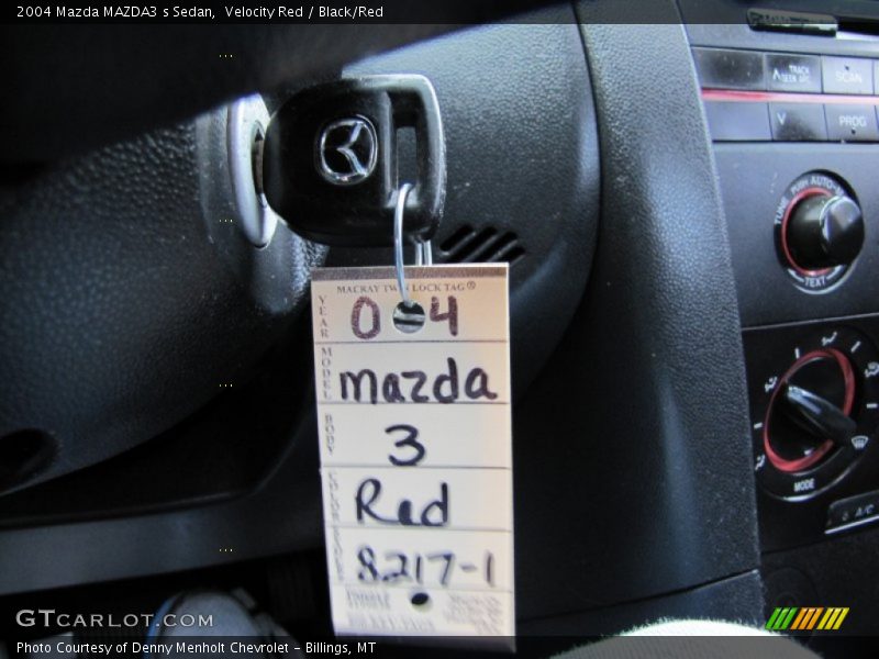 Velocity Red / Black/Red 2004 Mazda MAZDA3 s Sedan