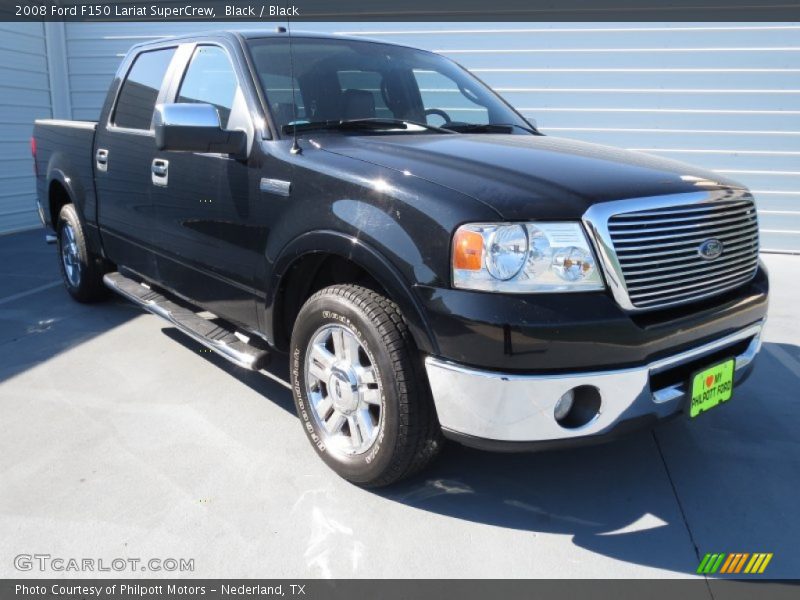 Black / Black 2008 Ford F150 Lariat SuperCrew