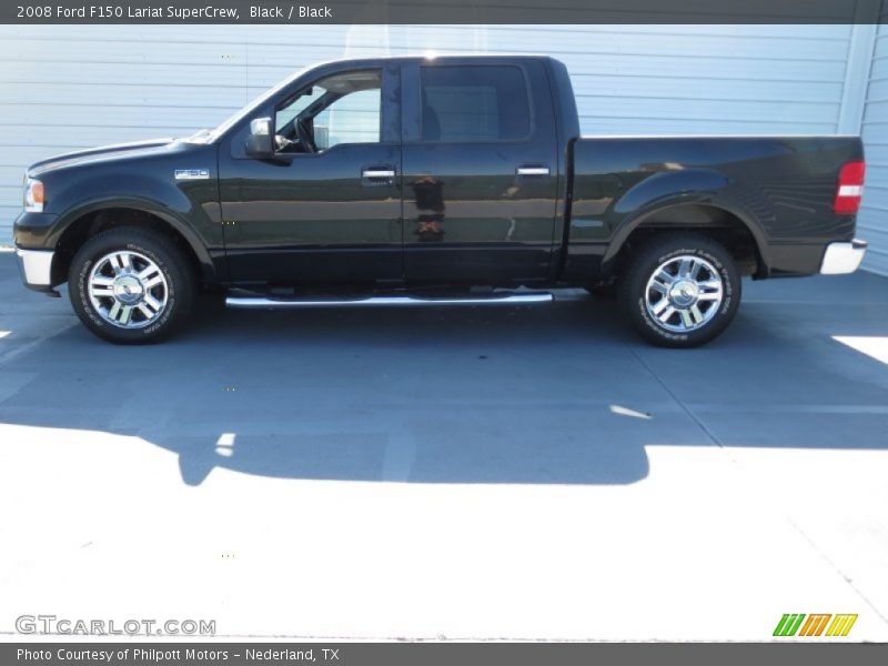 Black / Black 2008 Ford F150 Lariat SuperCrew