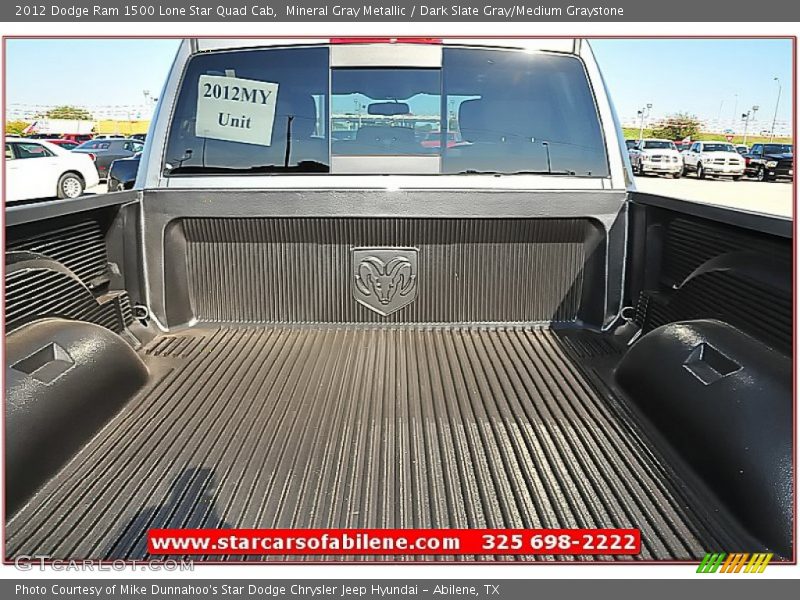Mineral Gray Metallic / Dark Slate Gray/Medium Graystone 2012 Dodge Ram 1500 Lone Star Quad Cab