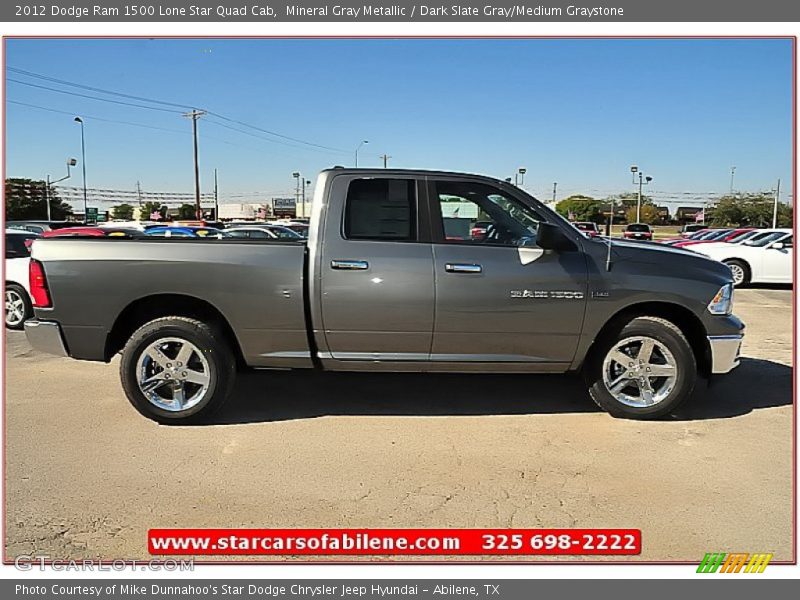 Mineral Gray Metallic / Dark Slate Gray/Medium Graystone 2012 Dodge Ram 1500 Lone Star Quad Cab