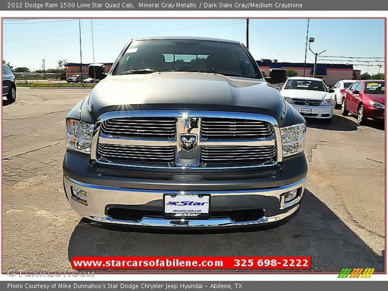 Mineral Gray Metallic / Dark Slate Gray/Medium Graystone 2012 Dodge Ram 1500 Lone Star Quad Cab
