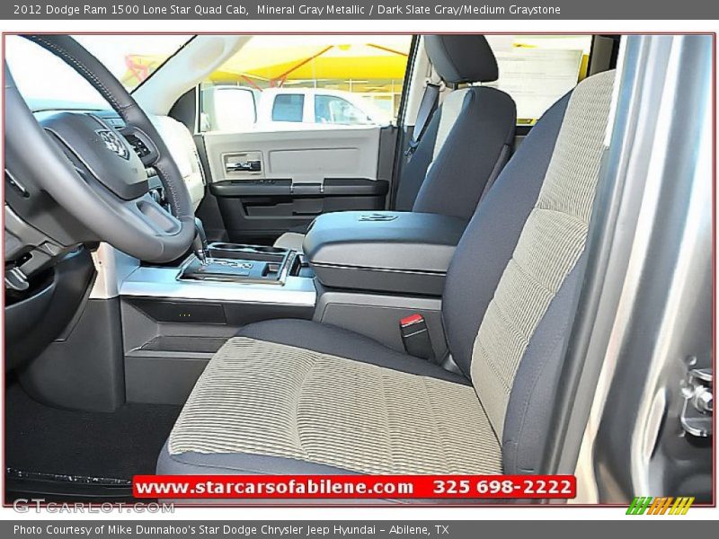 Mineral Gray Metallic / Dark Slate Gray/Medium Graystone 2012 Dodge Ram 1500 Lone Star Quad Cab