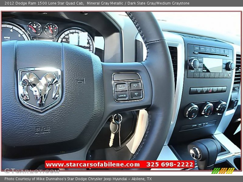 Mineral Gray Metallic / Dark Slate Gray/Medium Graystone 2012 Dodge Ram 1500 Lone Star Quad Cab