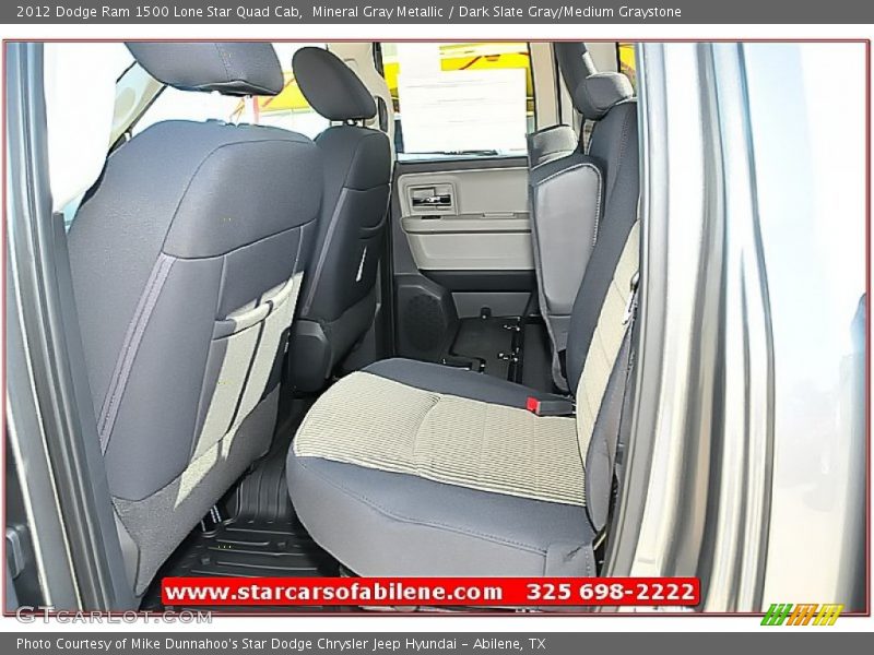 Mineral Gray Metallic / Dark Slate Gray/Medium Graystone 2012 Dodge Ram 1500 Lone Star Quad Cab
