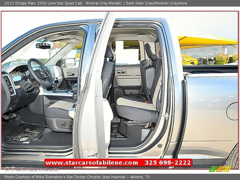 Mineral Gray Metallic / Dark Slate Gray/Medium Graystone 2012 Dodge Ram 1500 Lone Star Quad Cab