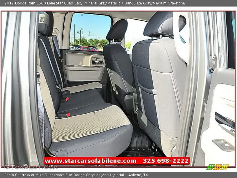 Mineral Gray Metallic / Dark Slate Gray/Medium Graystone 2012 Dodge Ram 1500 Lone Star Quad Cab