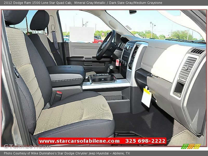 Mineral Gray Metallic / Dark Slate Gray/Medium Graystone 2012 Dodge Ram 1500 Lone Star Quad Cab