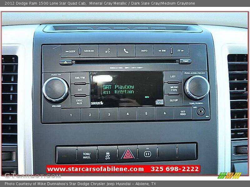 Mineral Gray Metallic / Dark Slate Gray/Medium Graystone 2012 Dodge Ram 1500 Lone Star Quad Cab