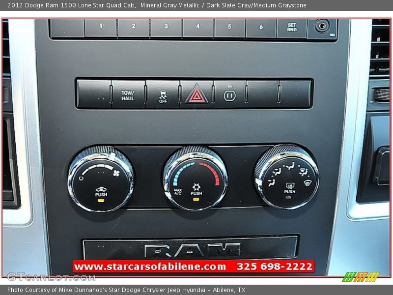 Mineral Gray Metallic / Dark Slate Gray/Medium Graystone 2012 Dodge Ram 1500 Lone Star Quad Cab