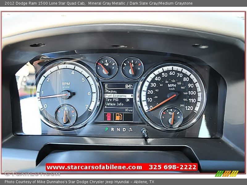 Mineral Gray Metallic / Dark Slate Gray/Medium Graystone 2012 Dodge Ram 1500 Lone Star Quad Cab