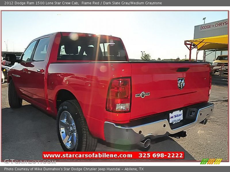 Flame Red / Dark Slate Gray/Medium Graystone 2012 Dodge Ram 1500 Lone Star Crew Cab