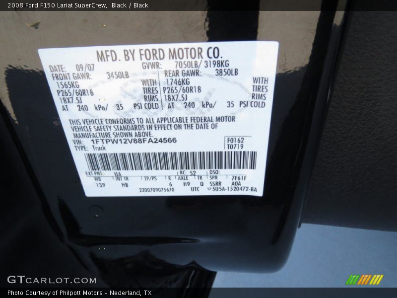 Black / Black 2008 Ford F150 Lariat SuperCrew