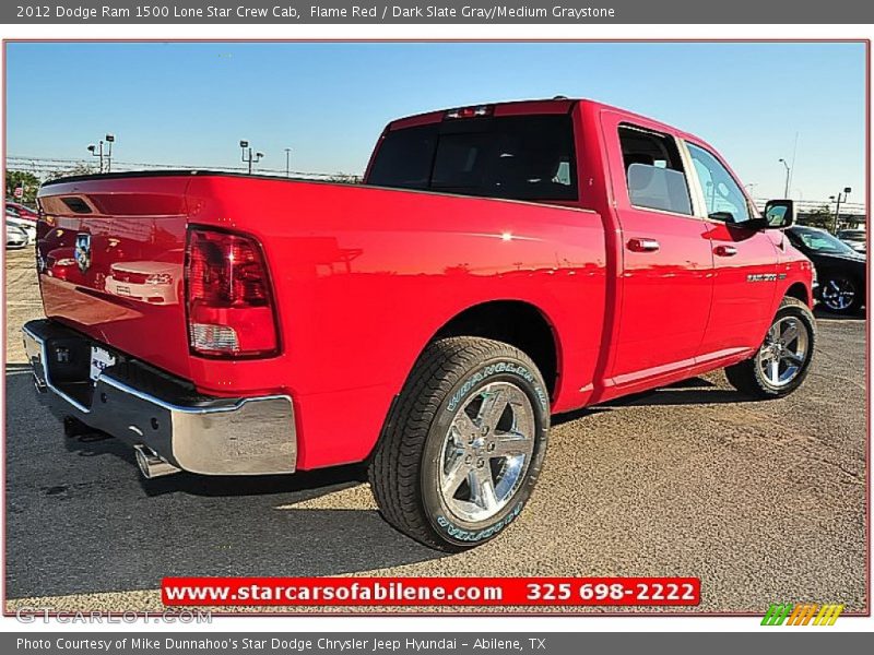 Flame Red / Dark Slate Gray/Medium Graystone 2012 Dodge Ram 1500 Lone Star Crew Cab