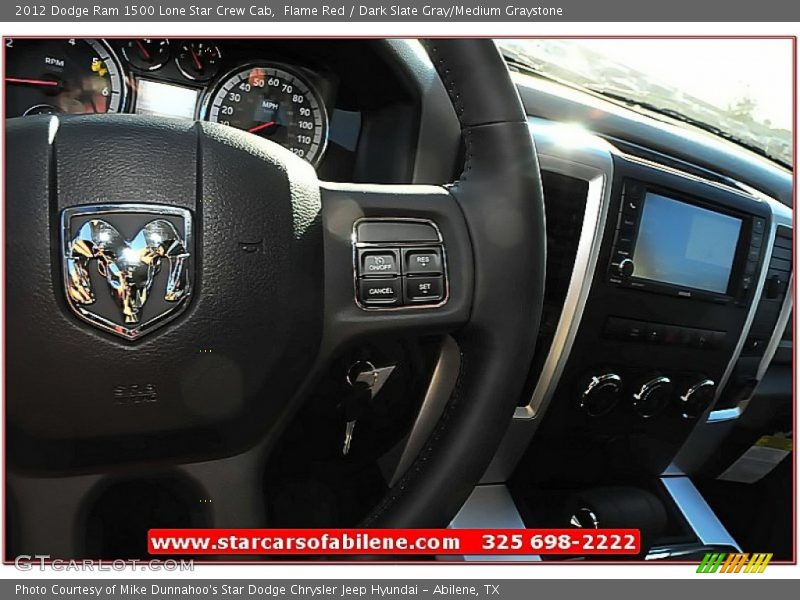 Flame Red / Dark Slate Gray/Medium Graystone 2012 Dodge Ram 1500 Lone Star Crew Cab