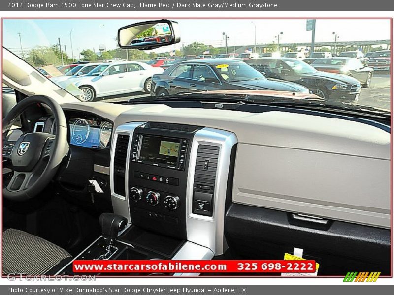 Flame Red / Dark Slate Gray/Medium Graystone 2012 Dodge Ram 1500 Lone Star Crew Cab