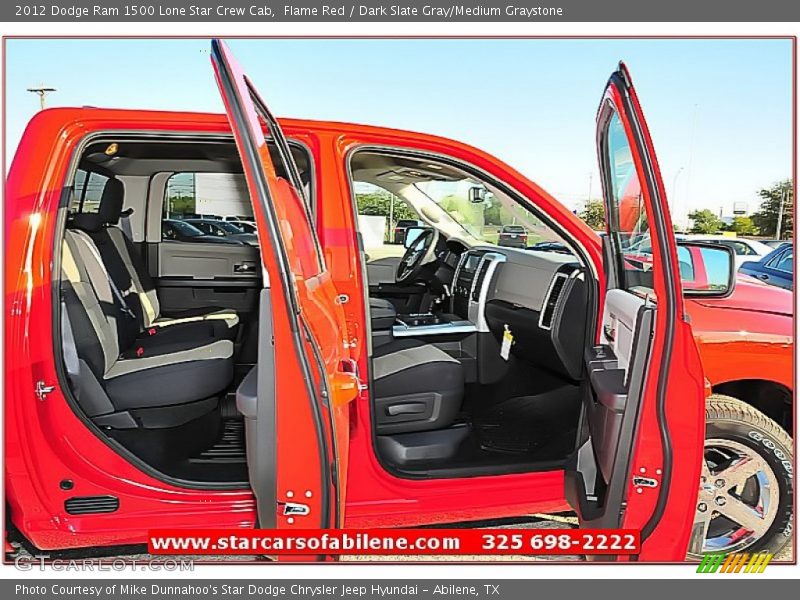 Flame Red / Dark Slate Gray/Medium Graystone 2012 Dodge Ram 1500 Lone Star Crew Cab