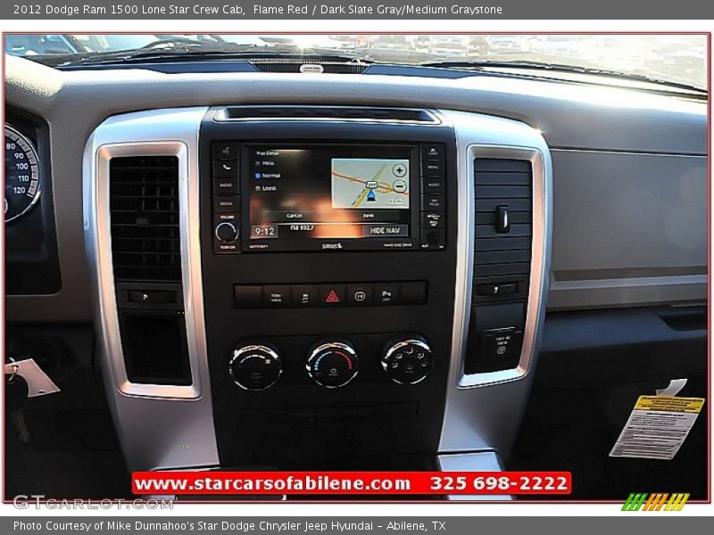 Flame Red / Dark Slate Gray/Medium Graystone 2012 Dodge Ram 1500 Lone Star Crew Cab