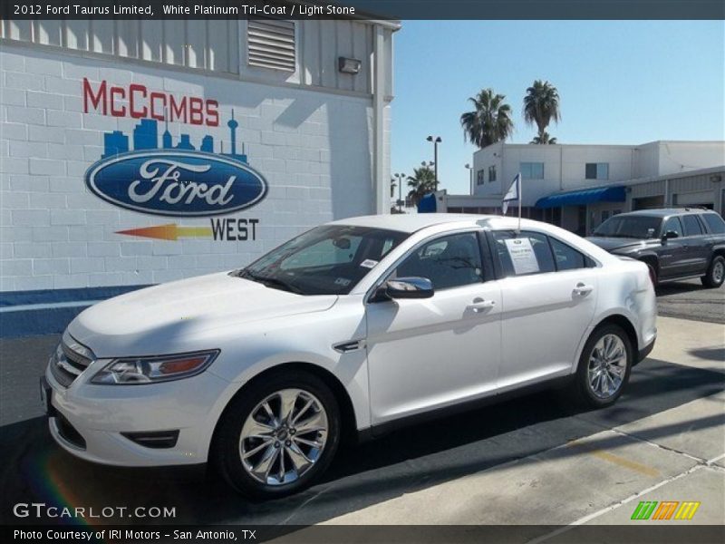White Platinum Tri-Coat / Light Stone 2012 Ford Taurus Limited