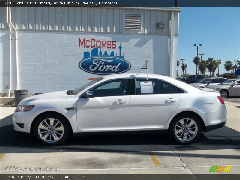 White Platinum Tri-Coat / Light Stone 2012 Ford Taurus Limited