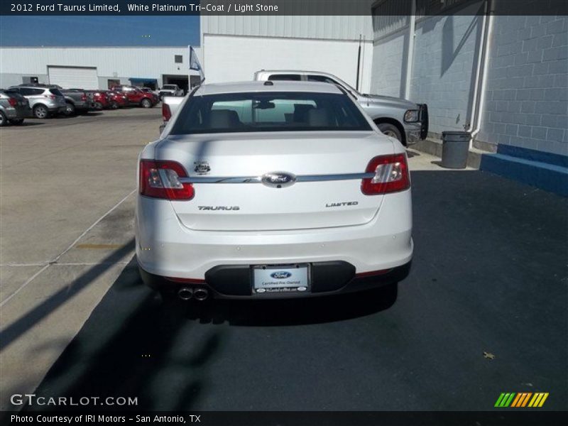 White Platinum Tri-Coat / Light Stone 2012 Ford Taurus Limited