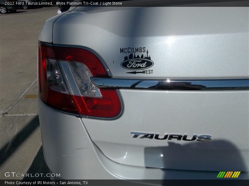 White Platinum Tri-Coat / Light Stone 2012 Ford Taurus Limited