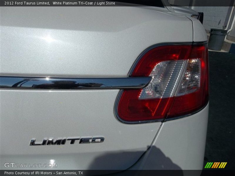 White Platinum Tri-Coat / Light Stone 2012 Ford Taurus Limited