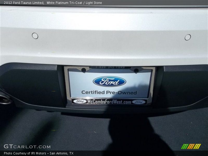White Platinum Tri-Coat / Light Stone 2012 Ford Taurus Limited