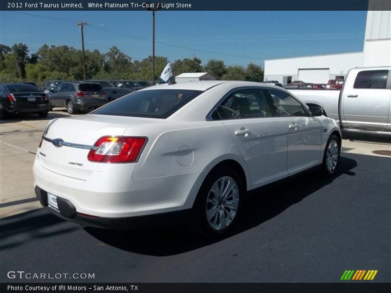 White Platinum Tri-Coat / Light Stone 2012 Ford Taurus Limited