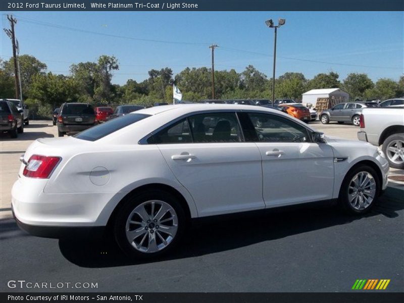 White Platinum Tri-Coat / Light Stone 2012 Ford Taurus Limited